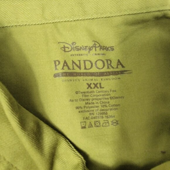 Disney Parks Pandora Mens XXL Green Button Shirt The World Of Avatar Casual - Picture 5 of 9